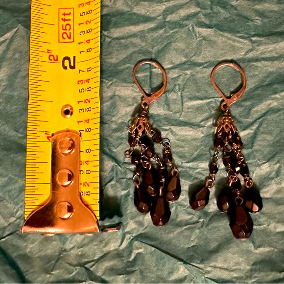 2 Black Czech bead necklaces and a pair of matching earrings. - Picture 10 of 10